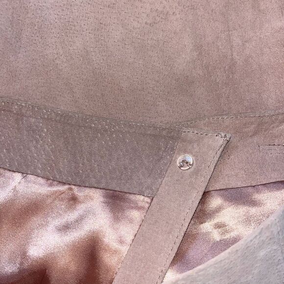 ASOS Pink Leather Midi Wrap Skirt With Buckle Size 6 - Picture 5 of 7